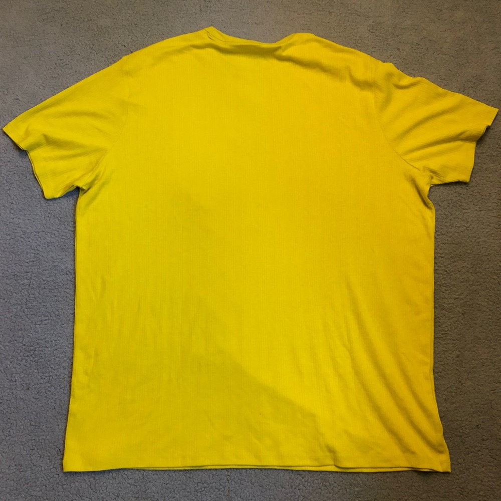 Shaquille O'Neal XLG Yellow Ribbed Short Sleeve T-Shirt Mens 4XLT NWT Big & Tall - Picture 5 of 5